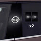 2 adesivi per finestrini auto con logo