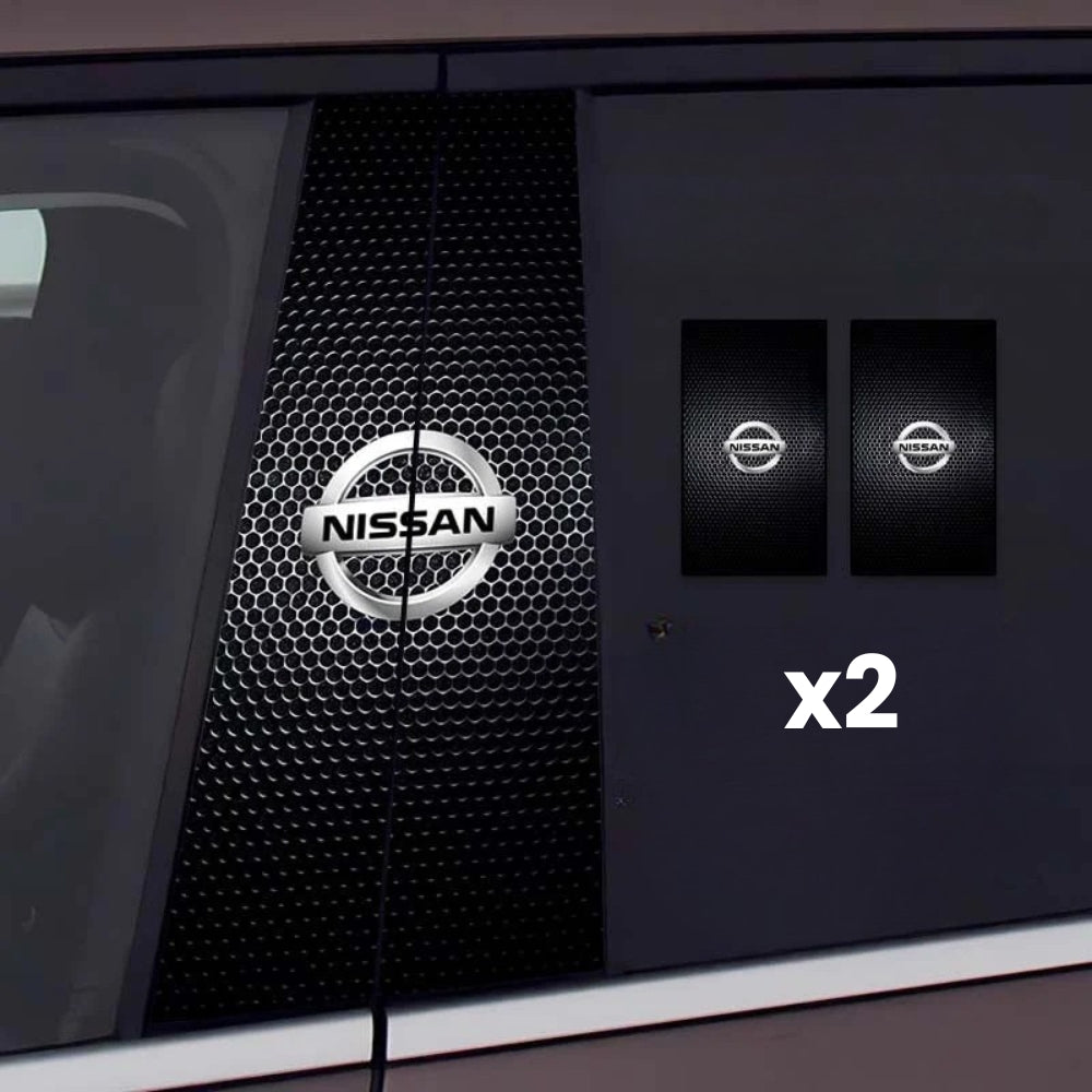 2 adesivi per finestrini auto con logo