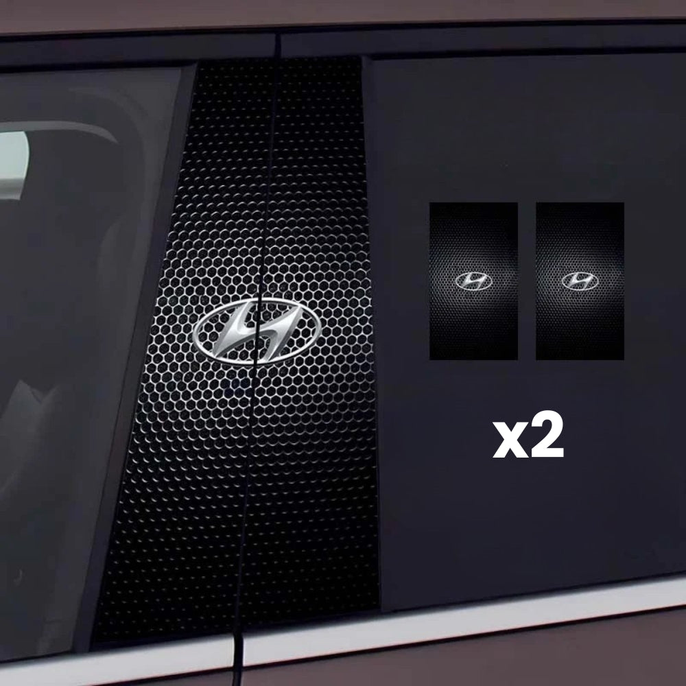 2 adesivi per finestrini auto con logo