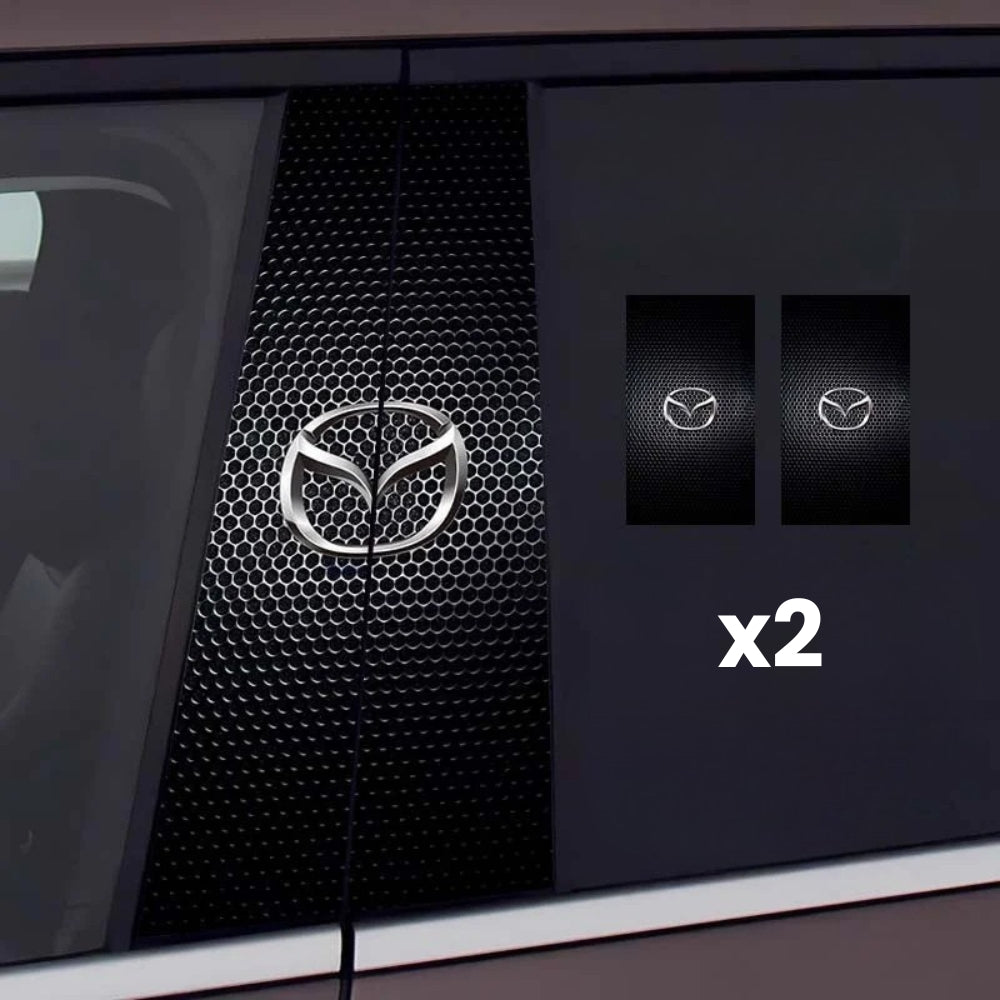 2 adesivi per finestrini auto con logo