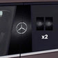 2 adesivi per finestrini auto con logo