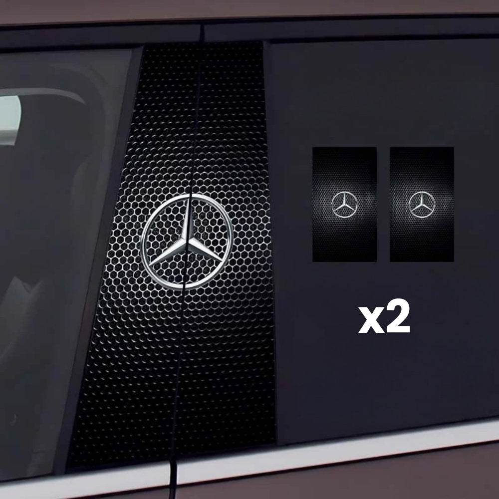 2 adesivi per finestrini auto con logo