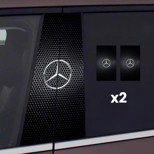 2 adesivi per finestrini auto con logo