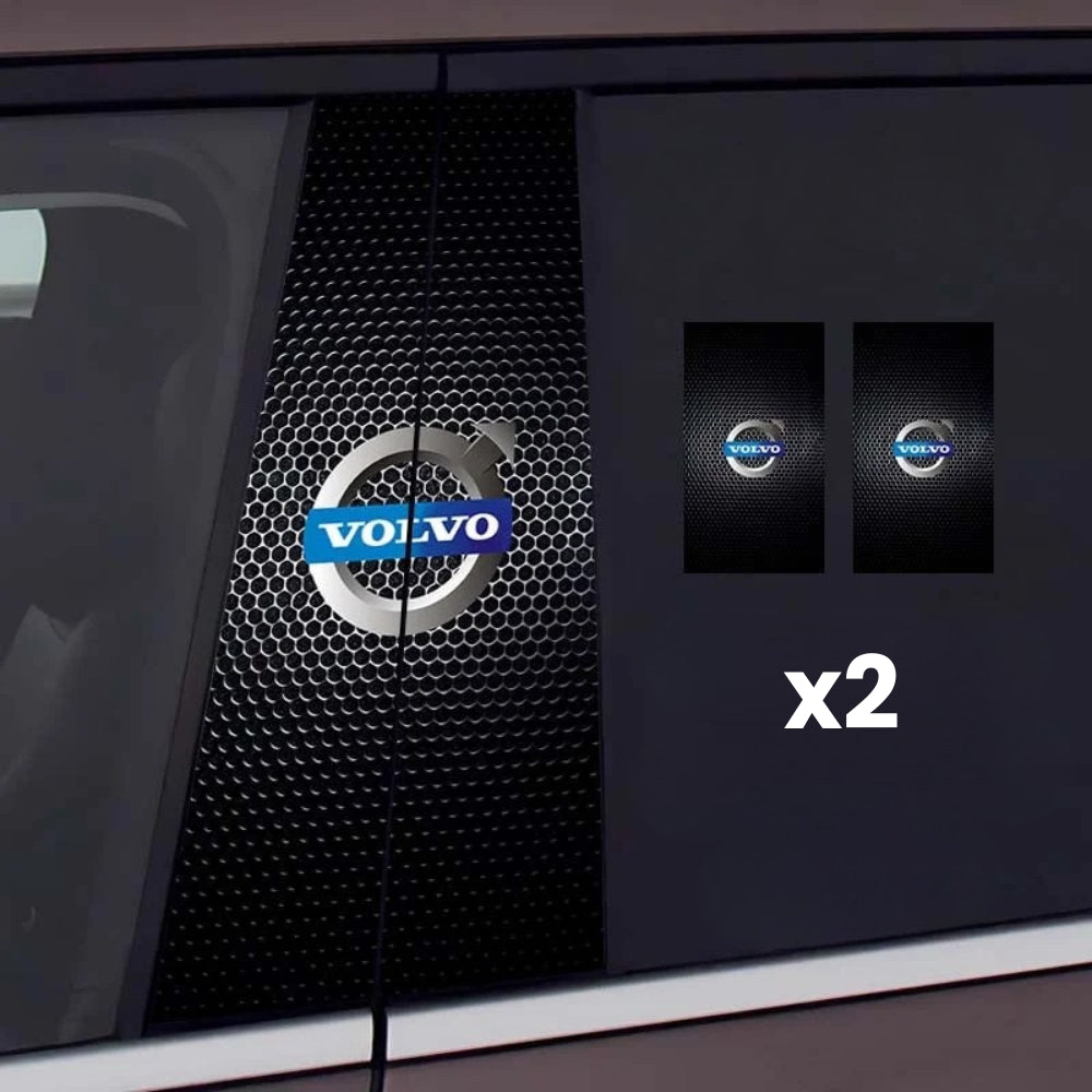 2 adesivi per finestrini auto con logo