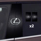 2 adesivi per finestrini auto con logo