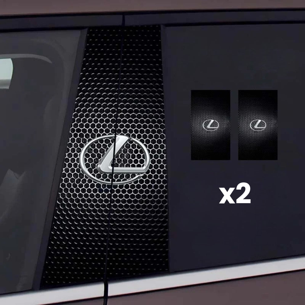 2 adesivi per finestrini auto con logo