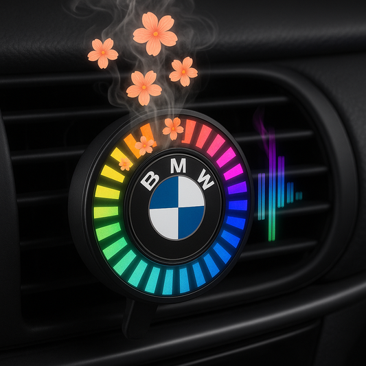 Luce LED per auto a ritmo musicale con logo (con diffusore di aromi)