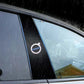2 adesivi per finestrini auto con logo